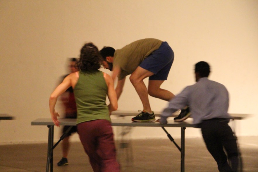 Supper, People on the Move_Cardell Dance Theater_l to r _Leanne Grieger, Bethany Formica, Adrian Plascencia, William Robinson_Photo by Jennifer Baker